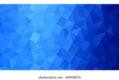 Blue polygonal illustration, which consist of triangles. Geometric background in Origami style with gradient. Triangular design for your business.
