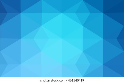 Blue polygonal illustration, which consist of triangles. Geometric background in Origami style with gradient. Triangular design for your business.