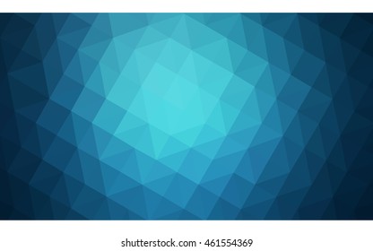Blue polygonal illustration, which consist of triangles. Geometric background in Origami style with gradient. Triangular design for your business.