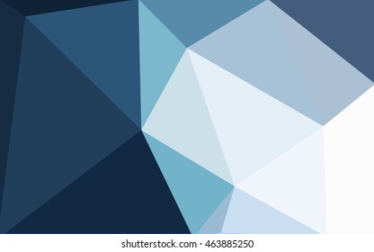 Blue polygonal illustration, which consist of triangles. Geometric background in Origami style with gradient. Triangular design for your business.