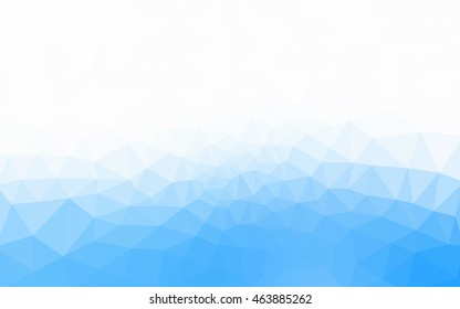 Blue polygonal illustration, which consist of triangles. Geometric background in Origami style with gradient. Triangular design for your business.