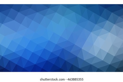 Blue polygonal illustration, which consist of triangles. Geometric background in Origami style with gradient. Triangular design for your business.
