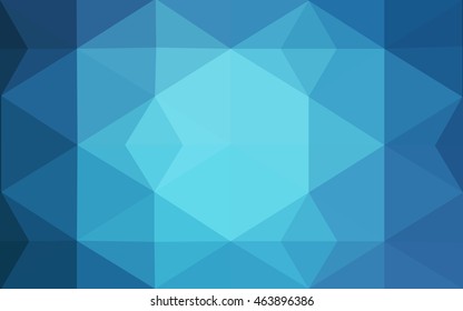 Blue polygonal illustration, which consist of triangles. Geometric background in Origami style with gradient. Triangular design for your business.