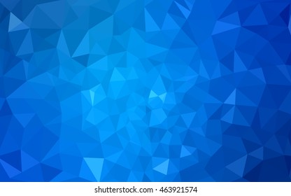 Blue polygonal illustration, which consist of triangles. Geometric background in Origami style with gradient. Triangular design for your business.