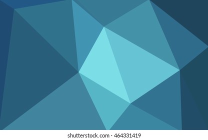 Blue polygonal illustration, which consist of triangles. Geometric background in Origami style with gradient. Triangular design for your business.