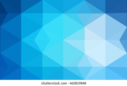 Blue polygonal illustration, which consist of triangles. Geometric background in Origami style with gradient. Triangular design for your business.