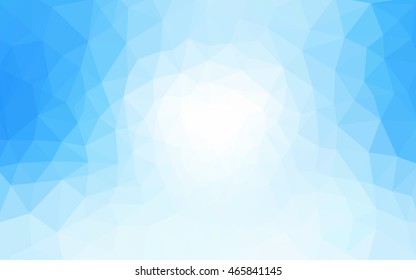 Blue polygonal illustration, which consist of triangles. Geometric background in Origami style with gradient. Triangular design for your business.