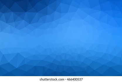 Blue polygonal illustration, which consist of triangles. Geometric background in Origami style with gradient. Triangular design for your business.