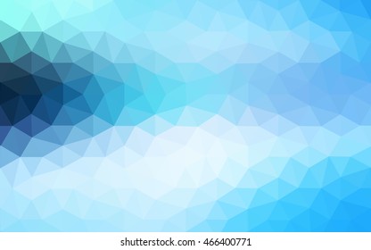 Blue polygonal illustration, which consist of triangles. Geometric background in Origami style with gradient. Triangular design for your business.