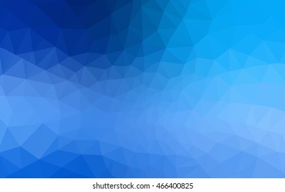 Blue polygonal illustration, which consist of triangles. Geometric background in Origami style with gradient. Triangular design for your business.