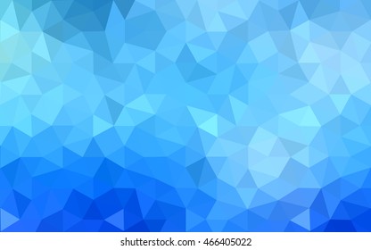Blue polygonal illustration, which consist of triangles. Geometric background in Origami style with gradient. Triangular design for your business.