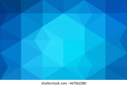 Blue polygonal illustration, which consist of triangles. Geometric background in Origami style with gradient. Triangular design for your business.