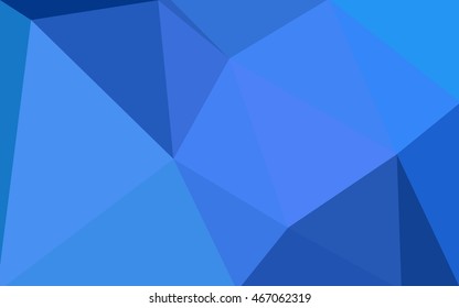 Blue polygonal illustration, which consist of triangles. Geometric background in Origami style with gradient. Triangular design for your business.
