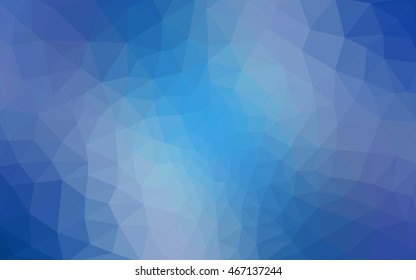 Blue polygonal illustration, which consist of triangles. Geometric background in Origami style with gradient. Triangular design for your business.