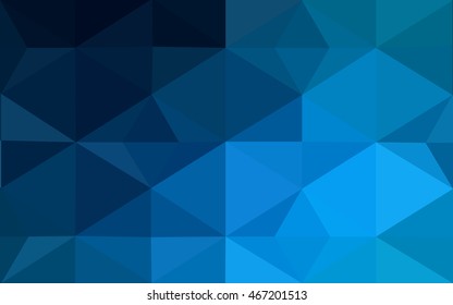 Blue polygonal illustration, which consist of triangles. Geometric background in Origami style with gradient. Triangular design for your business.