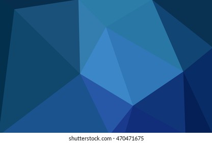 Blue polygonal illustration, which consist of triangles. Geometric background in Origami style with gradient. Triangular design for your business.