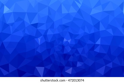 Blue polygonal illustration, which consist of triangles. Geometric background in Origami style with gradient. Triangular design for your business.