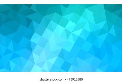 Blue polygonal illustration, which consist of triangles. Geometric background in Origami style with gradient. Triangular design for your business.
