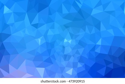 Blue polygonal illustration, which consist of triangles. Geometric background in Origami style with gradient. Triangular design for your business.