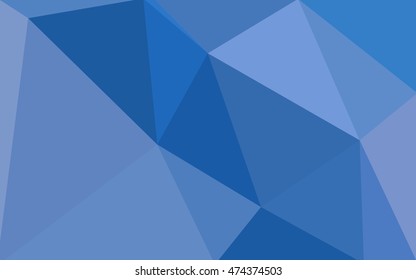 Blue polygonal illustration, which consist of triangles. Geometric background in Origami style with gradient. Triangular design for your business.