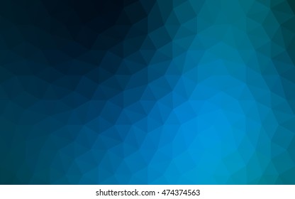 Blue polygonal illustration, which consist of triangles. Geometric background in Origami style with gradient. Triangular design for your business.