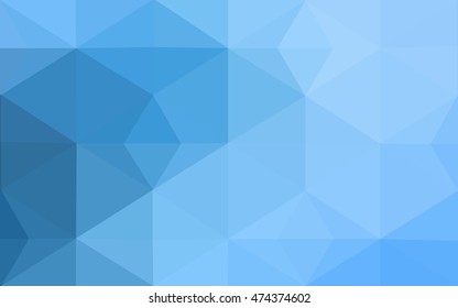 Blue polygonal illustration, which consist of triangles. Geometric background in Origami style with gradient. Triangular design for your business.