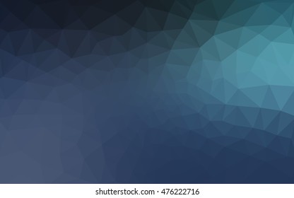 Blue polygonal illustration, which consist of triangles. Geometric background in Origami style with gradient. Triangular design for your business.