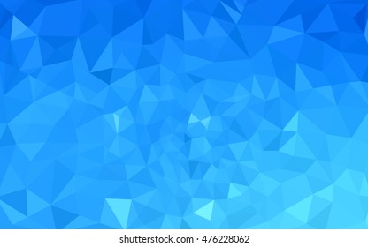 Blue polygonal illustration, which consist of triangles. Geometric background in Origami style with gradient. Triangular design for your business.