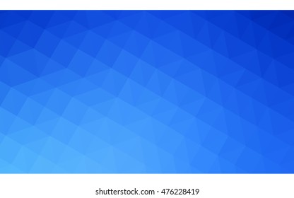 Blue polygonal illustration, which consist of triangles. Geometric background in Origami style with gradient. Triangular design for your business.