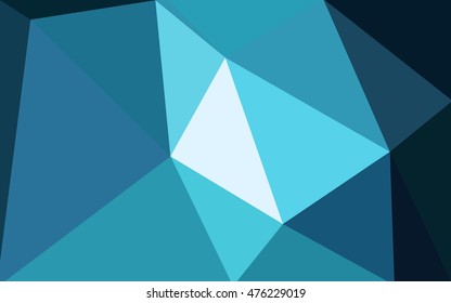 Blue polygonal illustration, which consist of triangles. Geometric background in Origami style with gradient. Triangular design for your business.