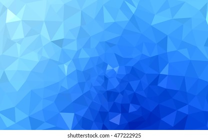 Blue polygonal illustration, which consist of triangles. Geometric background in Origami style with gradient. Triangular design for your business.