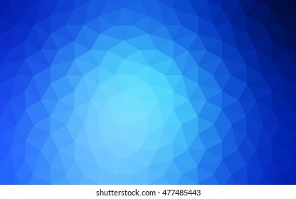 Blue polygonal illustration, which consist of triangles. Geometric background in Origami style with gradient. Triangular design for your business.