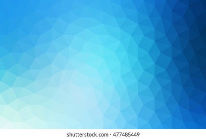 Blue polygonal illustration, which consist of triangles. Geometric background in Origami style with gradient. Triangular design for your business.