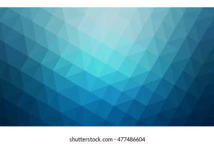 Blue polygonal illustration, which consist of triangles. Geometric background in Origami style with gradient. Triangular design for your business.