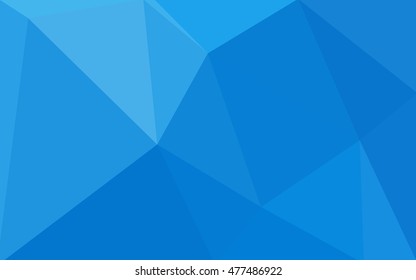 Blue polygonal illustration, which consist of triangles. Geometric background in Origami style with gradient. Triangular design for your business.