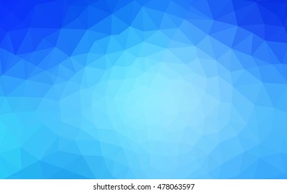 Blue polygonal illustration, which consist of triangles. Geometric background in Origami style with gradient. Triangular design for your business.