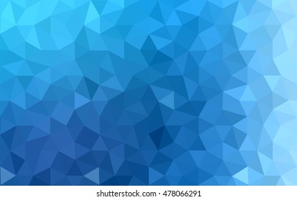 Blue polygonal illustration, which consist of triangles. Geometric background in Origami style with gradient. Triangular design for your business.