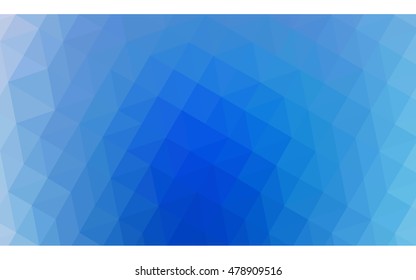 Blue polygonal illustration, which consist of triangles. Geometric background in Origami style with gradient. Triangular design for your business.