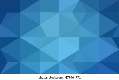 Blue polygonal illustration, which consist of triangles. Geometric background in Origami style with gradient. Triangular design for your business.