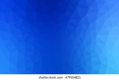 Blue polygonal illustration, which consist of triangles. Geometric background in Origami style with gradient. Triangular design for your business.