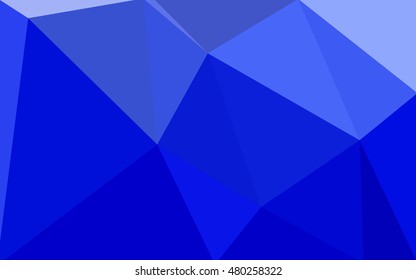 Blue polygonal illustration, which consist of triangles. Geometric background in Origami style with gradient. Triangular design for your business.