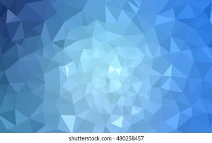 Blue polygonal illustration, which consist of triangles. Geometric background in Origami style with gradient. Triangular design for your business.