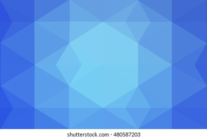 Blue polygonal illustration, which consist of triangles. Geometric background in Origami style with gradient. Triangular design for your business.