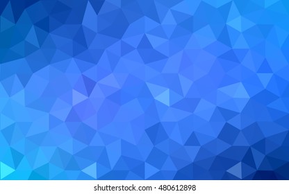 Blue polygonal illustration, which consist of triangles. Geometric background in Origami style with gradient. Triangular design for your business.