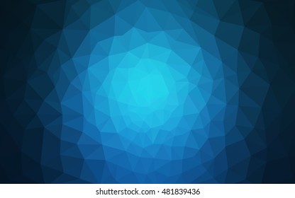 Blue polygonal illustration, which consist of triangles. Geometric background in Origami style with gradient. Triangular design for your business.