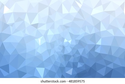 Blue polygonal illustration, which consist of triangles. Geometric background in Origami style with gradient. Triangular design for your business.