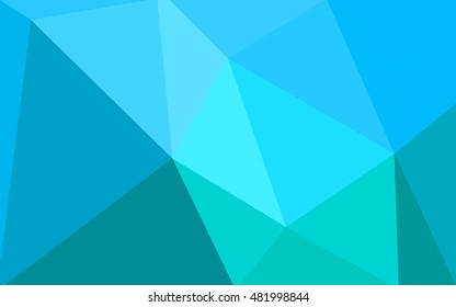 Blue polygonal illustration, which consist of triangles. Geometric background in Origami style with gradient. Triangular design for your business.
