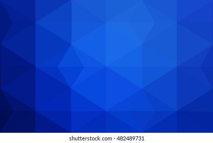 Blue polygonal illustration, which consist of triangles. Geometric background in Origami style with gradient. Triangular design for your business.