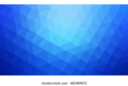 Blue polygonal illustration, which consist of triangles. Geometric background in Origami style with gradient. Triangular design for your business.