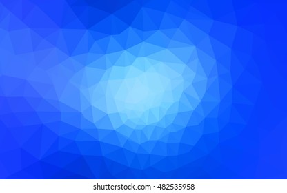 Blue polygonal illustration, which consist of triangles. Geometric background in Origami style with gradient. Triangular design for your business.